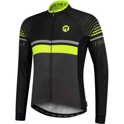 Rogelli HERO s dlhým rukávom čierno-šedo-reflexne žltý