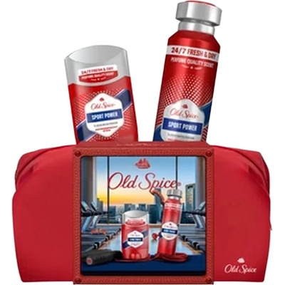 Old Spice Sport Power Xmas Tuhý dezodorant 50 ml + Antiperspirant v spreji 150 ml
