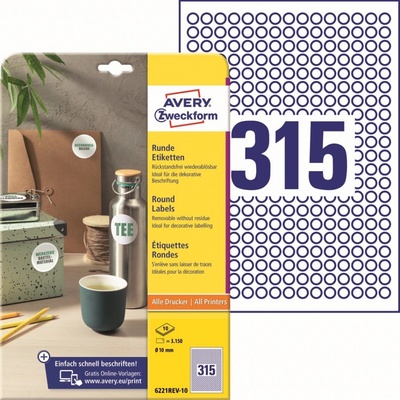 Avery Zweckform 10 listů, A4, bílé 6123