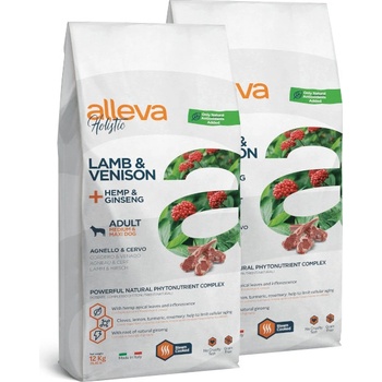 Alleva Holistic Adult Medium / Maxi Lamb and Venison 2 x 12 kg
