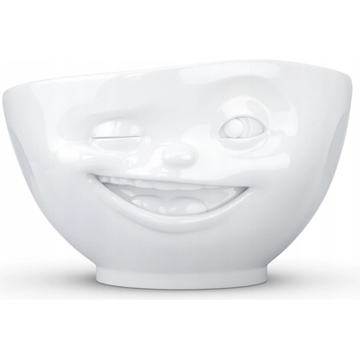 58Products Tassen Porcelánová 3D miska s obličejem Mrkající smajlík 500 ml