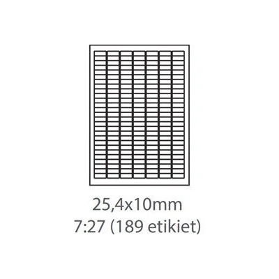 etikety ECODATA Samolepiace 25,4x10 univerzálne biele 189ks/A4 (100 listov A4/bal.) ECO-02501000
