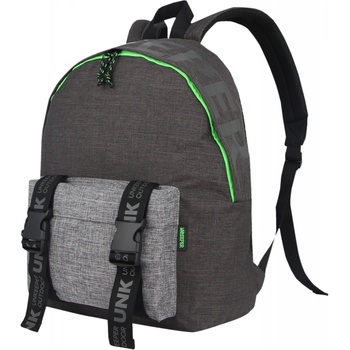 Unkeeper Ученическа раница Unkeeper - Buckles, Сиво & Зеленo (DKT64762)
