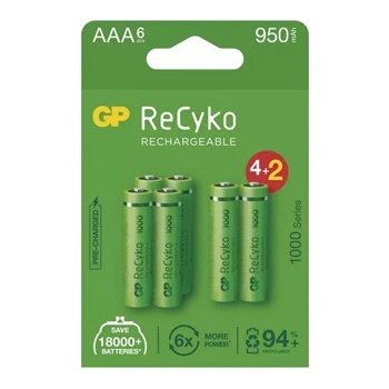GP ReCyko AAA 950 mAh 6ks AB120GPN3APS