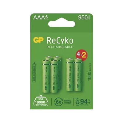 GP ReCyko AAA 950 mAh 6ks AB120GPN3APS