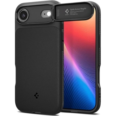 Spigen iPhone Air SPIGEN OPTIK ARMOR MAG Силиконов протектор за телефон, MagSafe, черен ACS09930 (ACS09930)