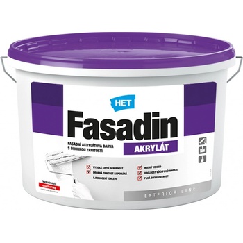 HET FASADIN FORTE Fasádna akrylátová farba s hrubým zrnom - biela matná - 5 kg