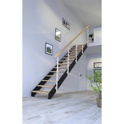 Pertura Libra Rustikální dub bez podstupnic černá rovné 87 cm 10/11