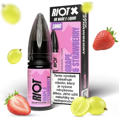 Riot X Salt Grape & Strawberry 10 ml 10 mg – Zboží Mobilmania