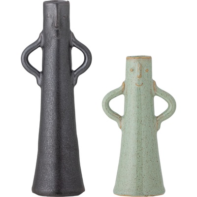 Bloomingville Декоративни вази Rhett черни и зелени 2 бр (82061709)