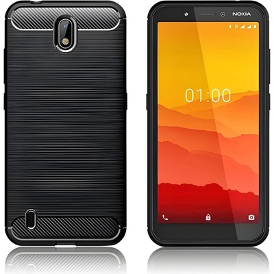Nokia Carbon Shield TPU калъф за Nokia C1 - Черен KP19346