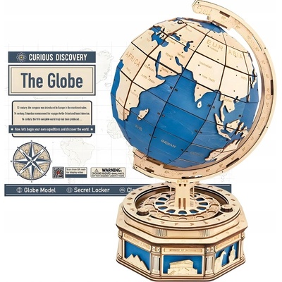 Robotime 3D dřevěné mechanické puzzle Velký glóbus ST002 567 ks – Zboží Dáma