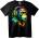 NOONEBRAND Тениска Шарена Маймуна със Слушалки - 7XL, Black