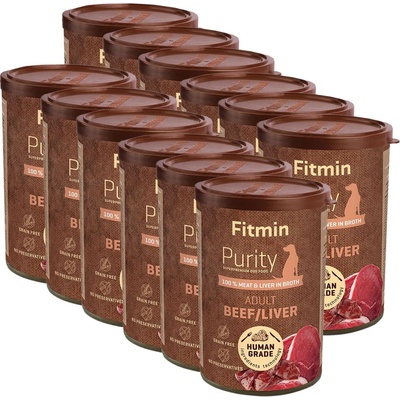 Fitmin Purity Възрастен Говеждо / Черен дроб 12 x 400 г