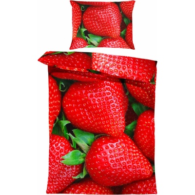 Impar Obliečky Jahody 140x200 70x90