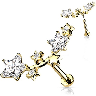 Šperky4U piercing do brady titan vnitřní závit tyčka LB1100GD-1206