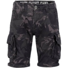 Alpha Industries Crew short Black camo pánske šortky čierny maskáč