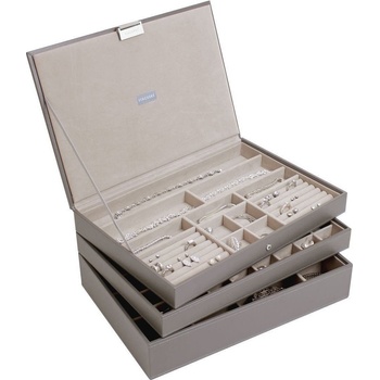 Stackers Ковчеже за бижута Stackers тройно supersize кафяво сиво (73125)