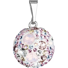 Evolution Group Strieborný prívesok s kryštálmi Swarovski 34081.3 Magic rose