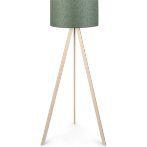 TopMebel Rosling TopMebel МДФ/плат/ПВЦ подова лампа в натурален/каки зелен цвят 38x38x140cm