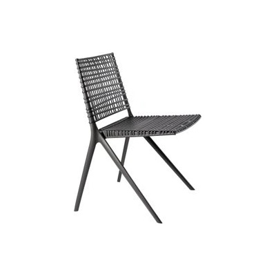 Tribu Hliníková stohovatelná jídelní židle Branch, rám hliník white, výplet white