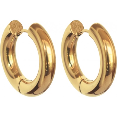 Ornamenti pozlacené náušnice Large Hoops gold ORC300004
