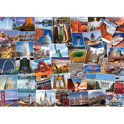 EuroGraphics Světoběžník USA 1000 dílků