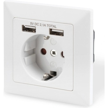 Image 1 of ASSMANN Контакт ASSMANN DA-70613, 2x USB, бял (DA-70613)