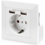 ASSMANN Контакт ASSMANN DA-70613, 2x USB, бял (DA-70613)