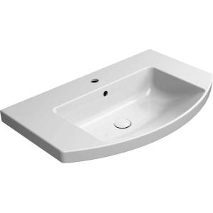 SAPHO GSI Norm - Умивалник 80х50 см, с преливник, отвор за кран, ExtraGlaze, бял 8644111 (8644111)