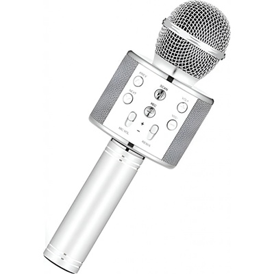 WSTER WS 858 Karaoke bluetooth mikrofón strieborný