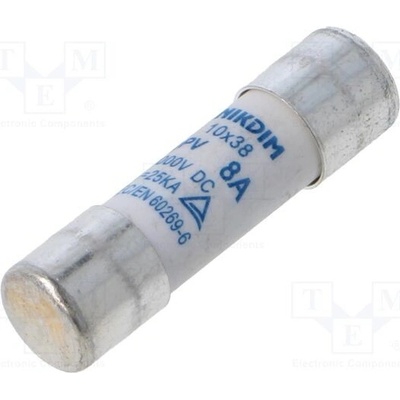 NIKDIM LTD 5203808 Pojistka: tavná; 10x38mm; kulatý; 8A; 1kVDC; gPV
