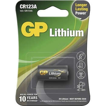 EMOS Литиева батерия CR123A GP LITHIUM 3V/1400 mAh (EMS1455)