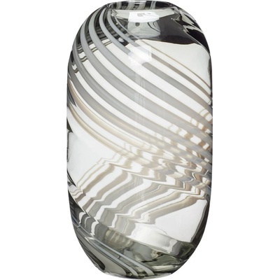 Hübsch Ваза от сиво стъкло Lara, височина 28 cm - Hübsch (281104)