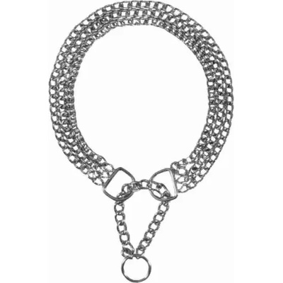 TRIXIE Stop-the-pull Chain Collar, triple row L - Здрав метален нашийник за кучета от три редова верига, 55 см