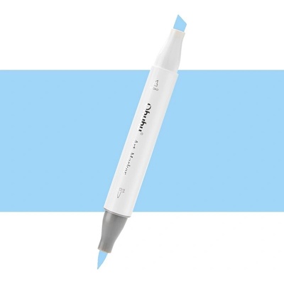 Lihová fixa OHUHU oboustranná Brush & Chisel, Pastel Blue (PB7)