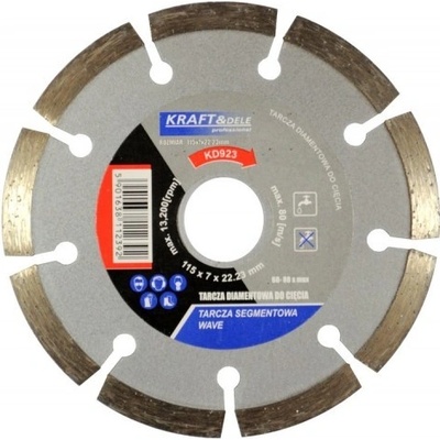 Segmentový kotouč pro řezání betonu Kraft&Dele KD923, 115 mm, 1 ks