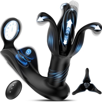 SuperLove Ultimate Anal Extender Prostate & Testicles Massager with Remote Black