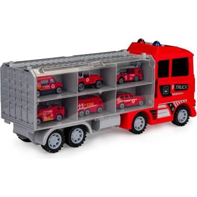 EcoToys Ťahacie vozidlo s autíčkami Fireman