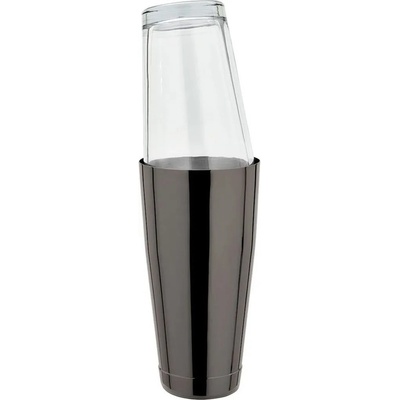 Černý Boston shaker set 0,8l nerez a 0,44l sklenice
