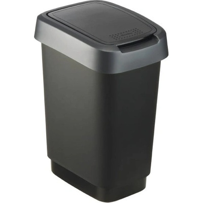Rotho z recyklovaného plastu v strieborno-čiernej farbe 10 l Twist