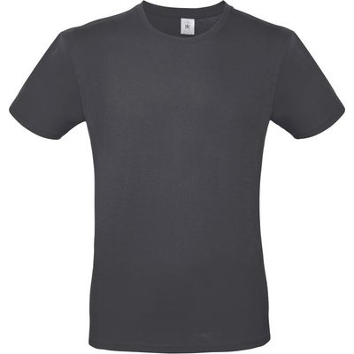 B&C Tričko E150 krátký rukáv pánské dark grey