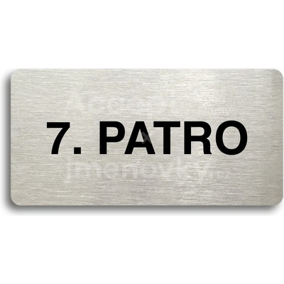 ACCEPT Piktogram 7. PATRO - stříbrná tabulka - černý tisk bez rámečku