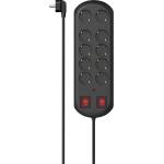 Hama 00223164 разклонител 2 м 10 Изход(и) за променлив ток На закрито Черен (223164)