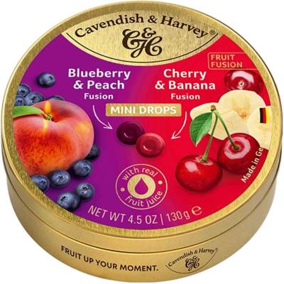 Cavendish & Harvey Borůvkovo-broskvová směs a třešňovo-banánová směs 130 g