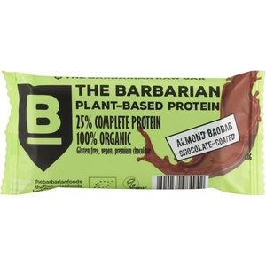 The Barbarian Protein Bar Organic Chocolated Almond & Baobab, 68 g