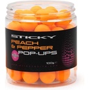 Sticky Baits plavajúce Boilies Peach & Pepper Pop-Ups 100g 16mm