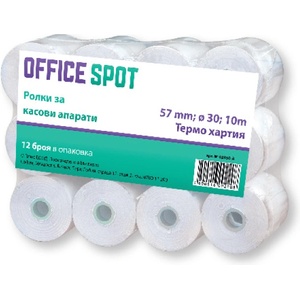 Office Spot Касови ролки термо 57mm, 34m, оп12 (11902-А)