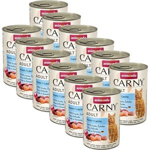 Animonda CARNY Котка Възрастен пиле + сьомга 12 x 400 г