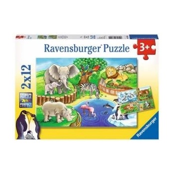 Ravensburger Puzzle 2x12 Zwieta in the zoo